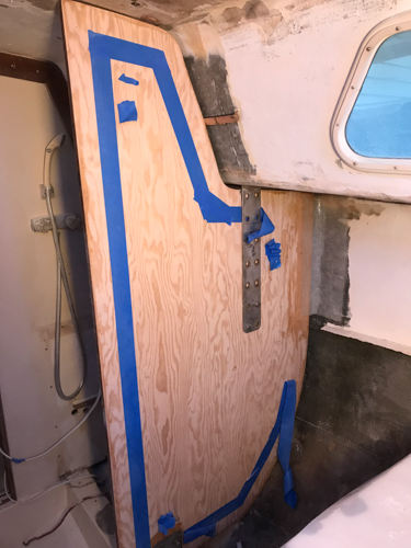 Aft face of bulkhead